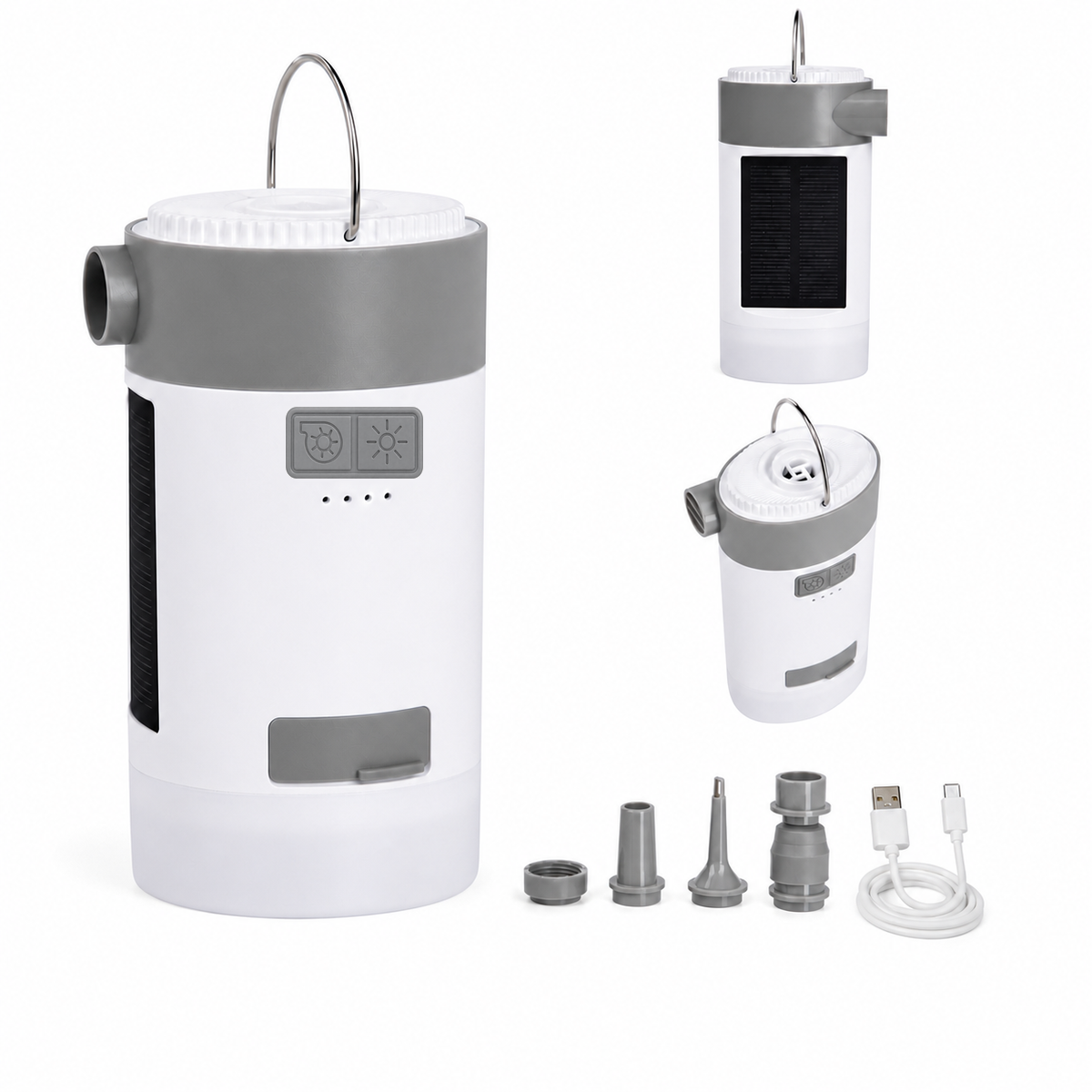 3-in-1 Portable Air Pump, Lantern and Emergency Charger
