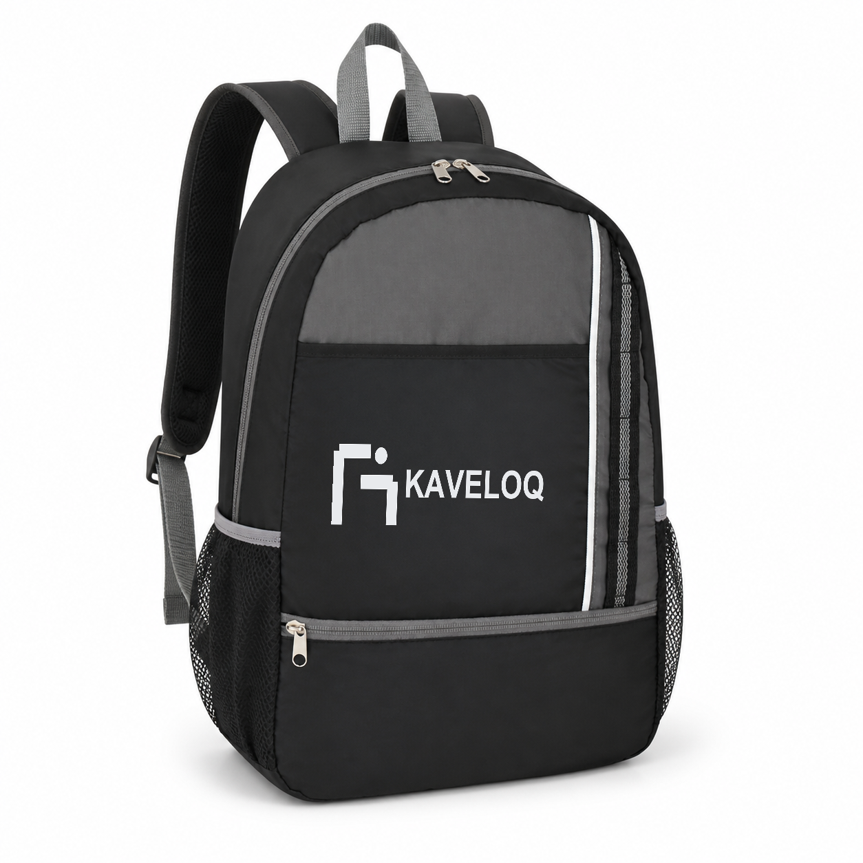 210D Polyester Backpack with Padded Straps — Black — Demo