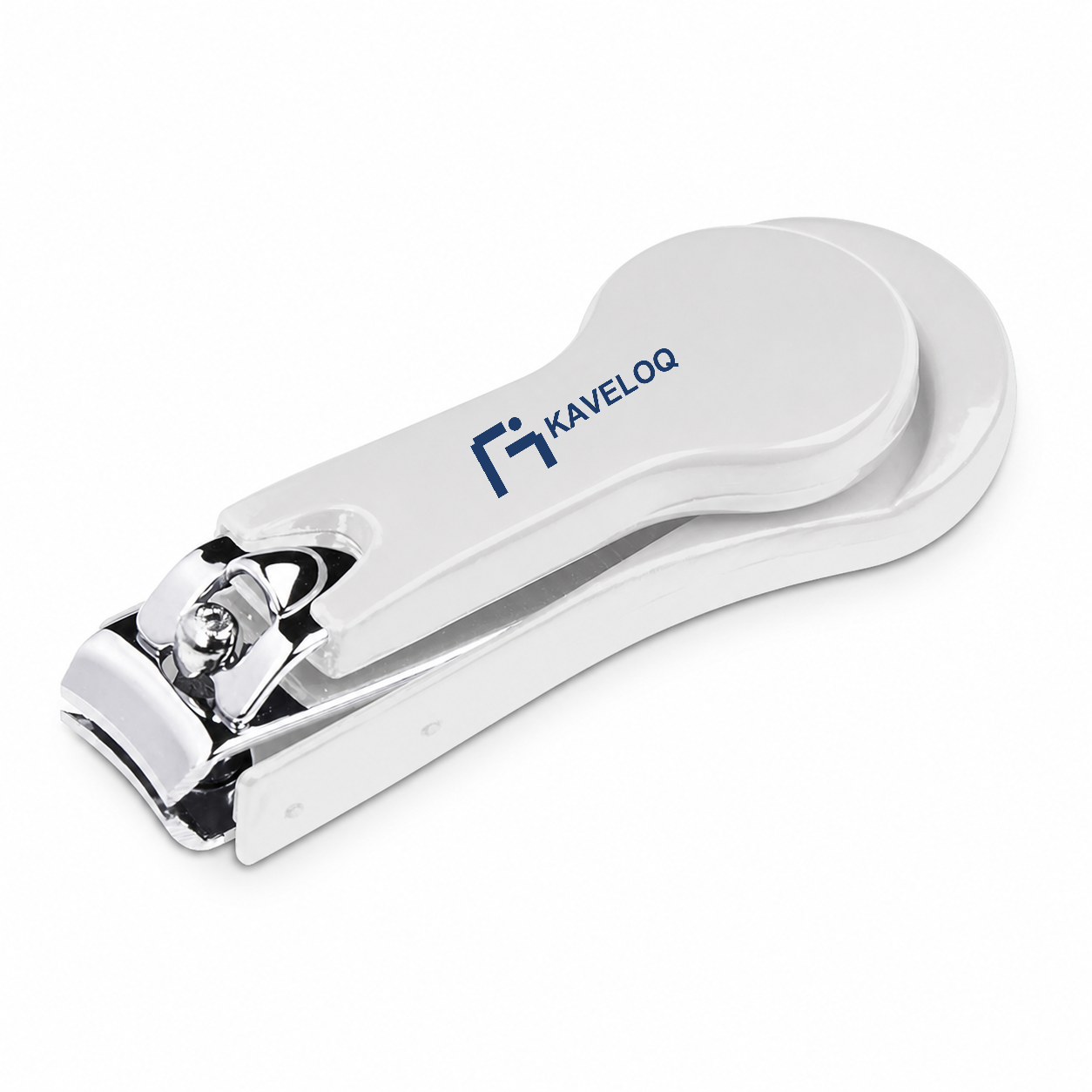 Compact Nail Clipper with Wide Grip — White — Demo