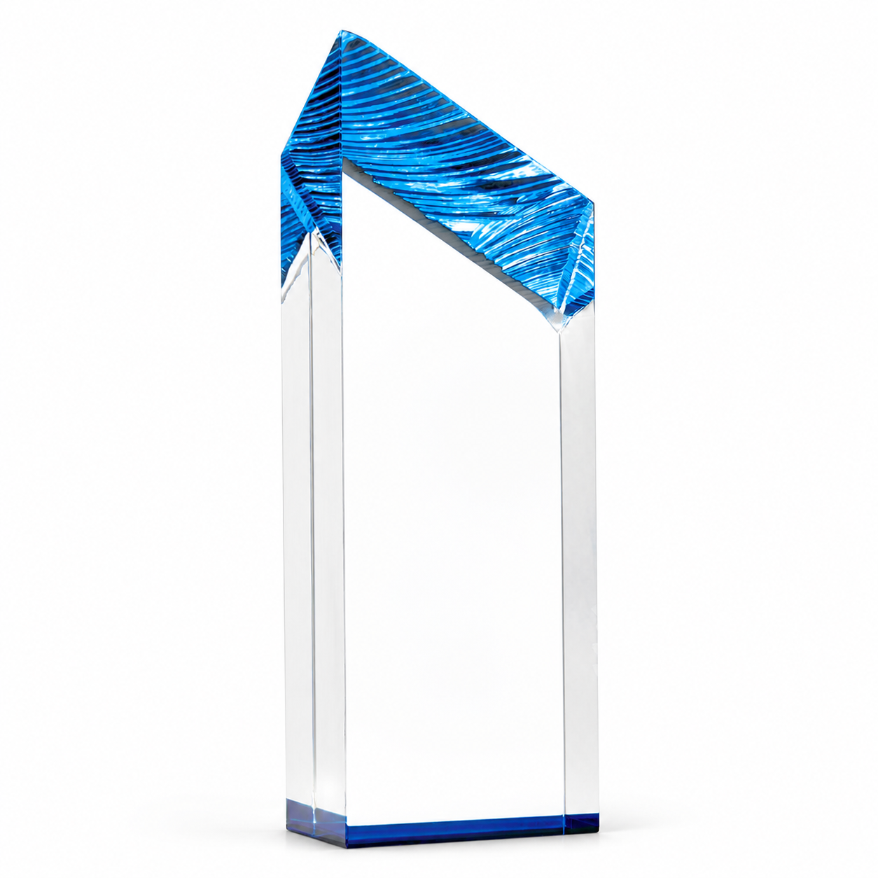 Large Acrylic Chisel Tower Award with Reflective Base
