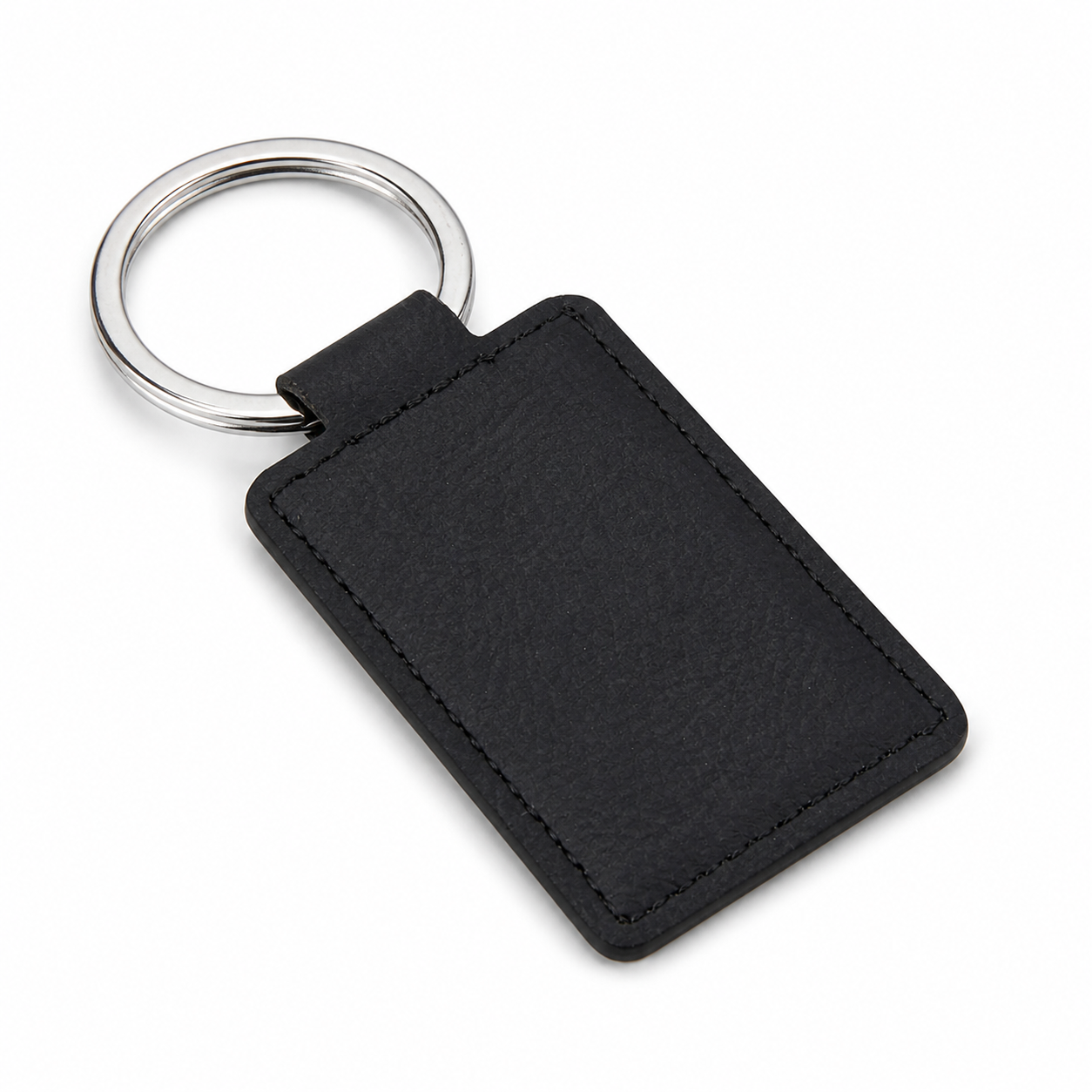 Leatherette Key Tag with Split Ring