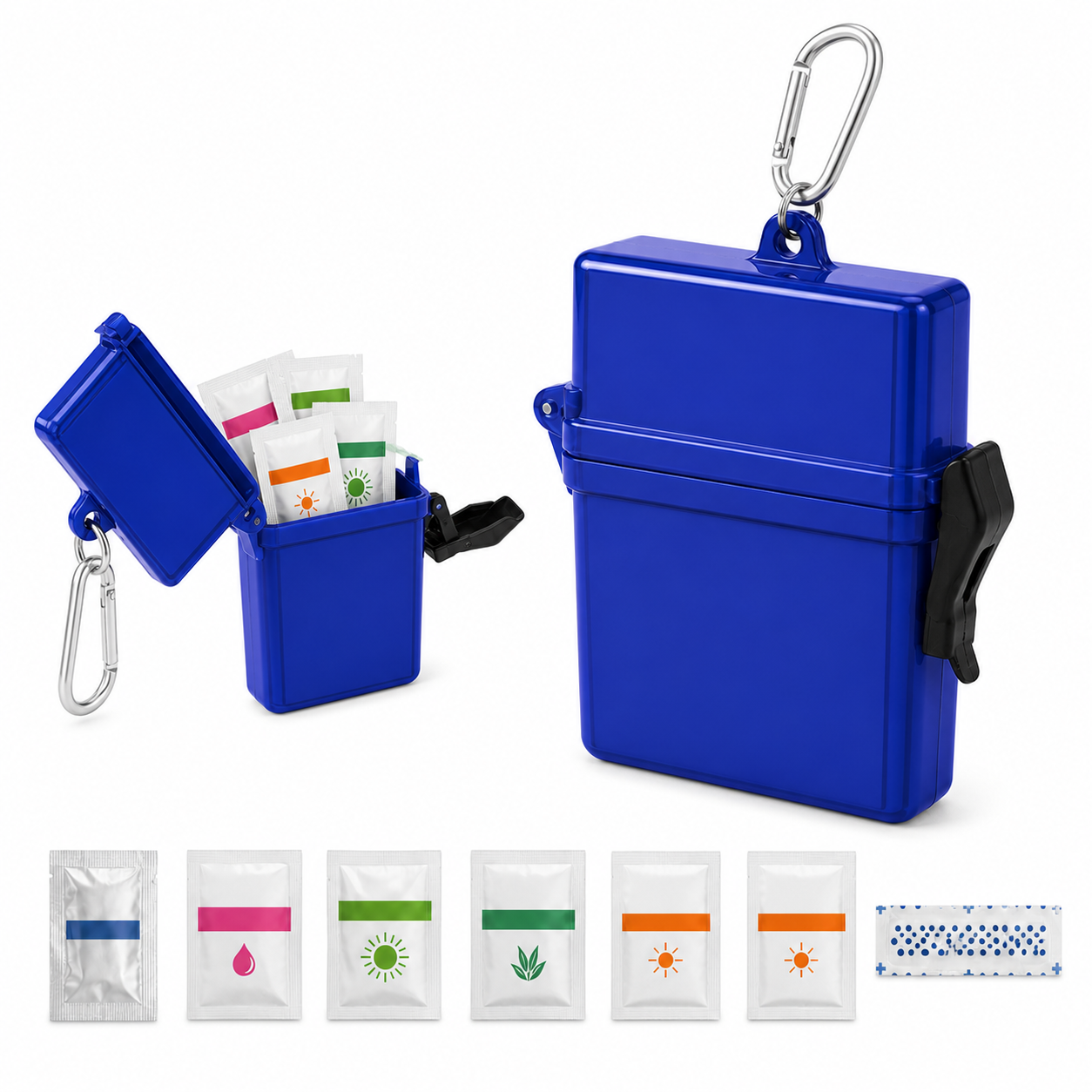 Sun Care and First Aid Kit with Carabiner
