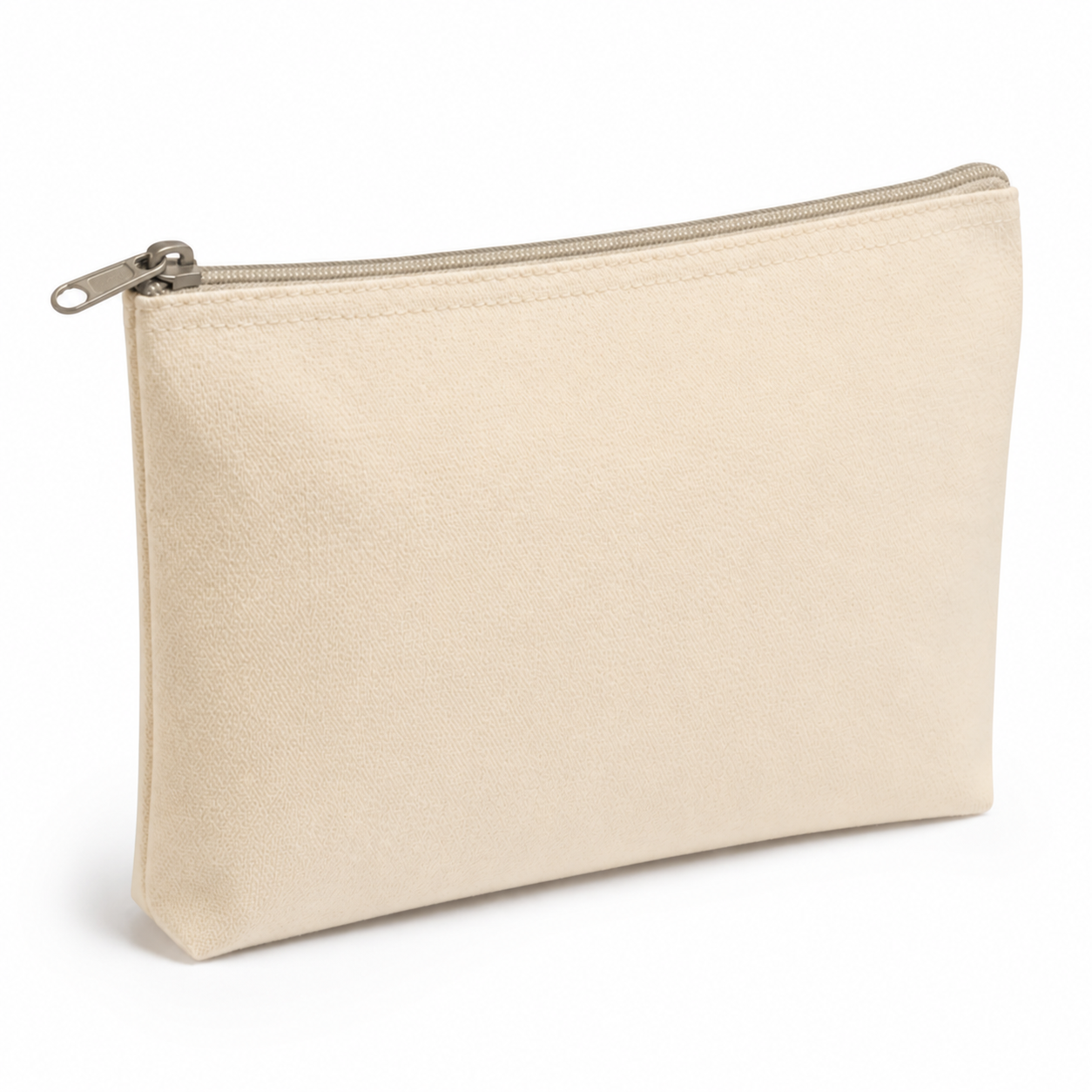 Recycled Cotton Canvas Zippered Pouch