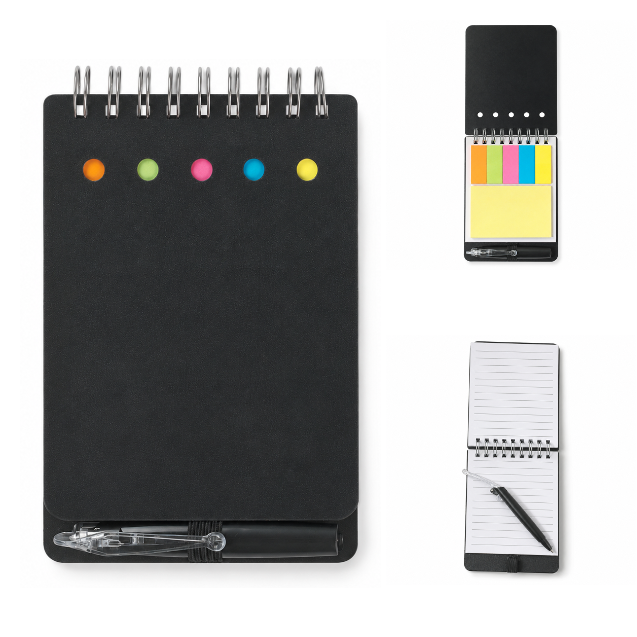 Spiral Jotter with Sticky Notes, Flags and Pen