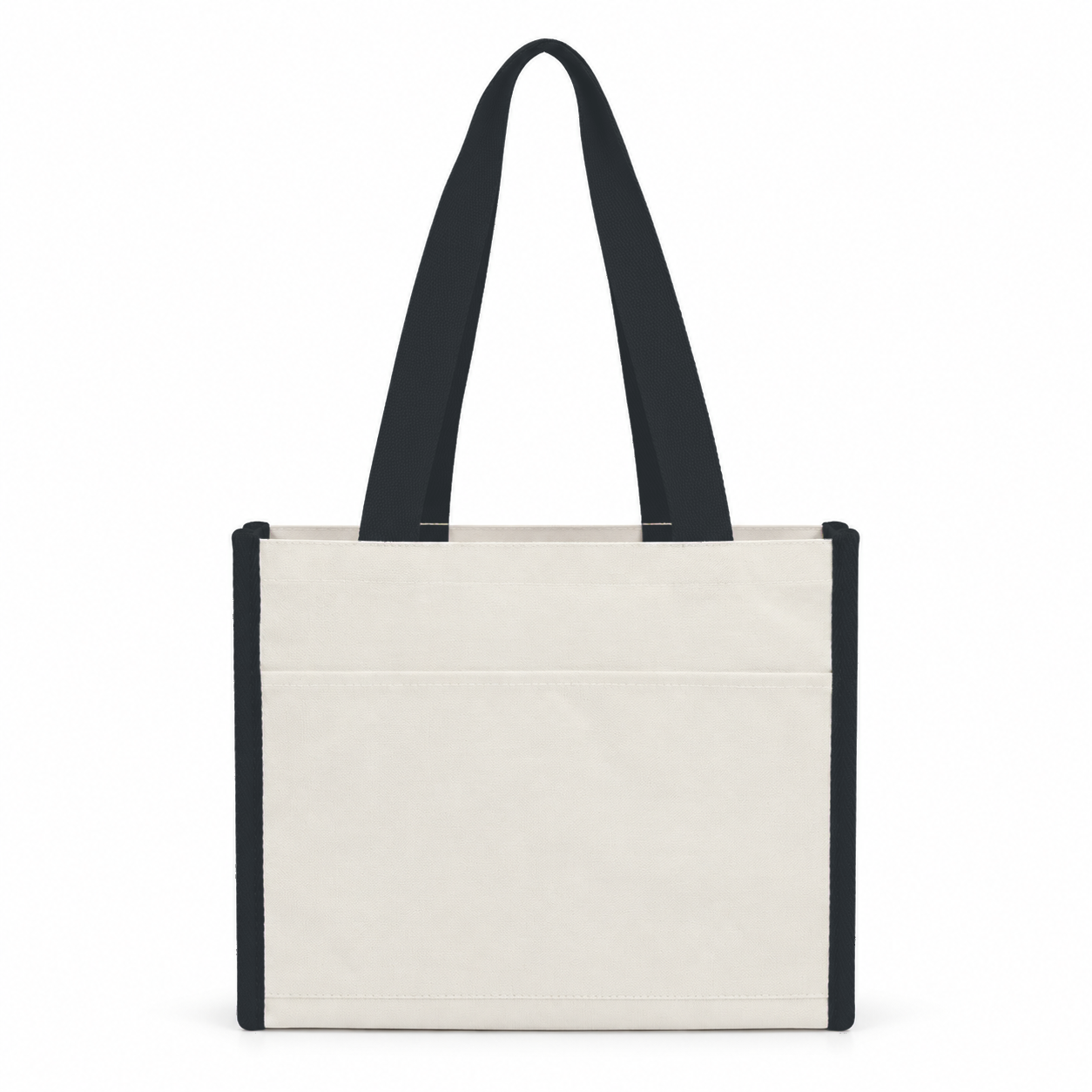 12 oz Cotton Canvas Tote Bag with Front Pocket