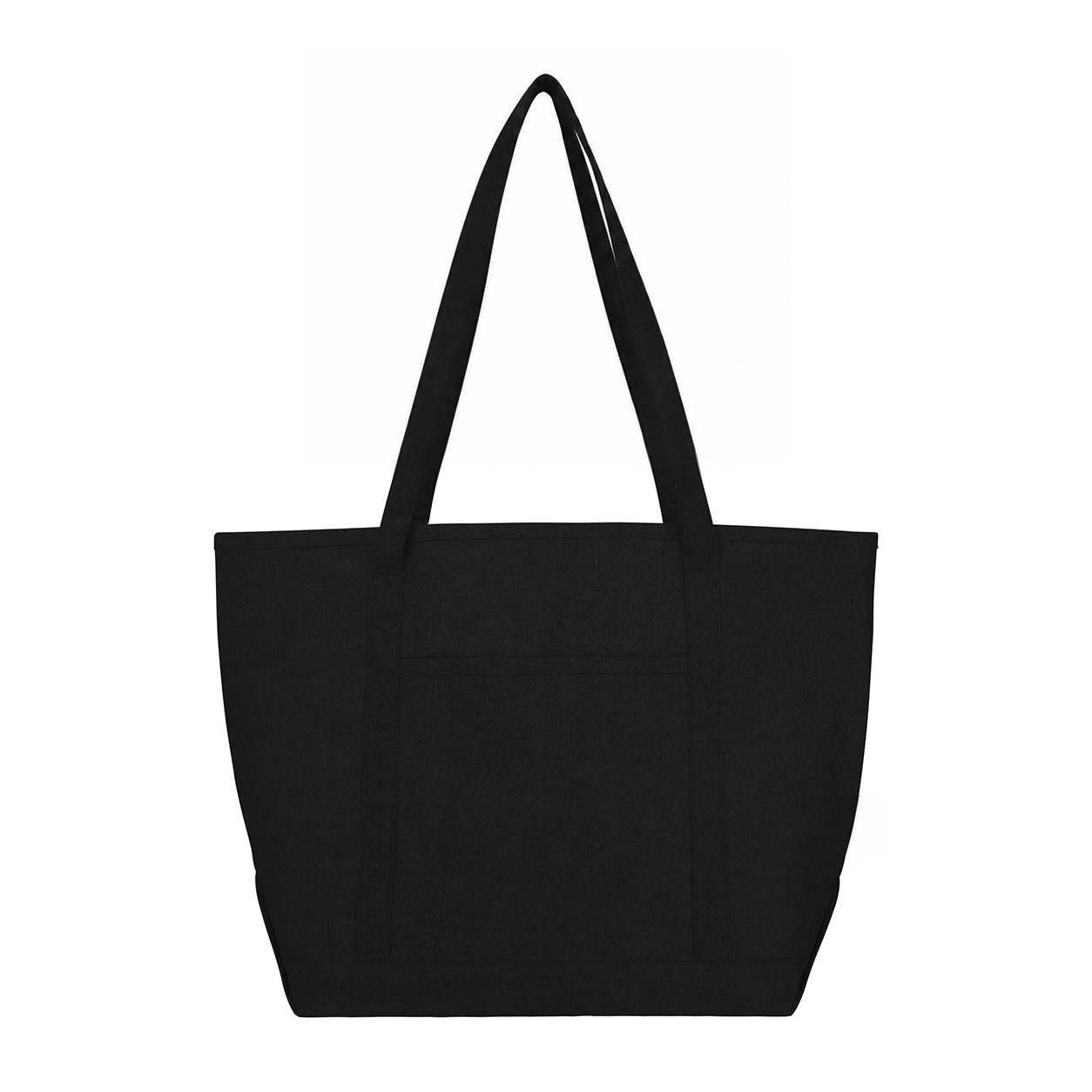 Recycled Cotton-Blend Tote Bag with Front Pocket